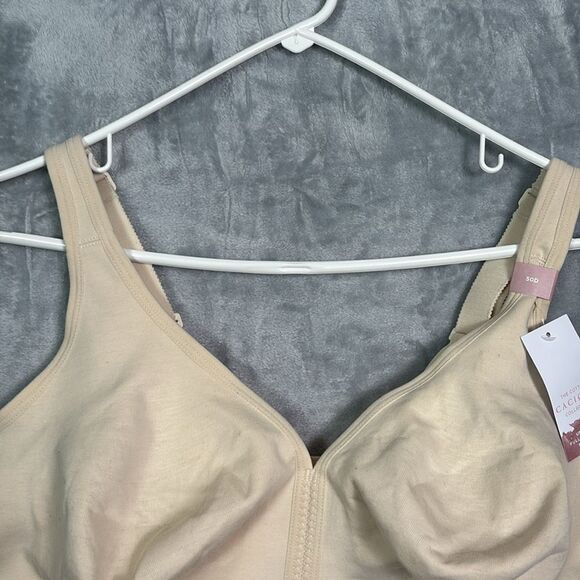 NWT New Cacique Beige Nude Unlined Full Coverage Wireless Bra Size 50D - Picture 4 of 10